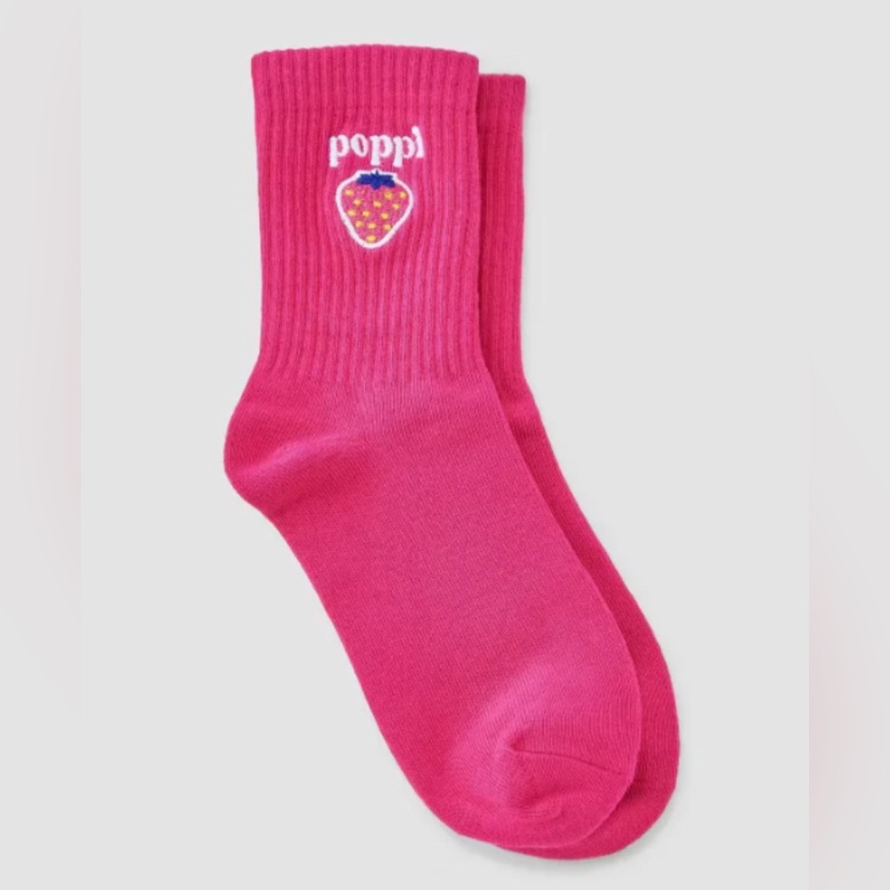 Poppi x Target Pink Socks Strawberry